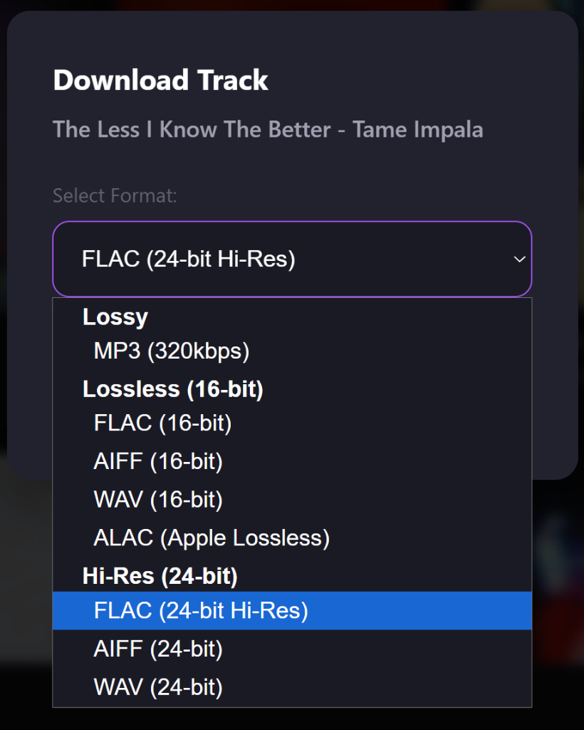 Download Formats